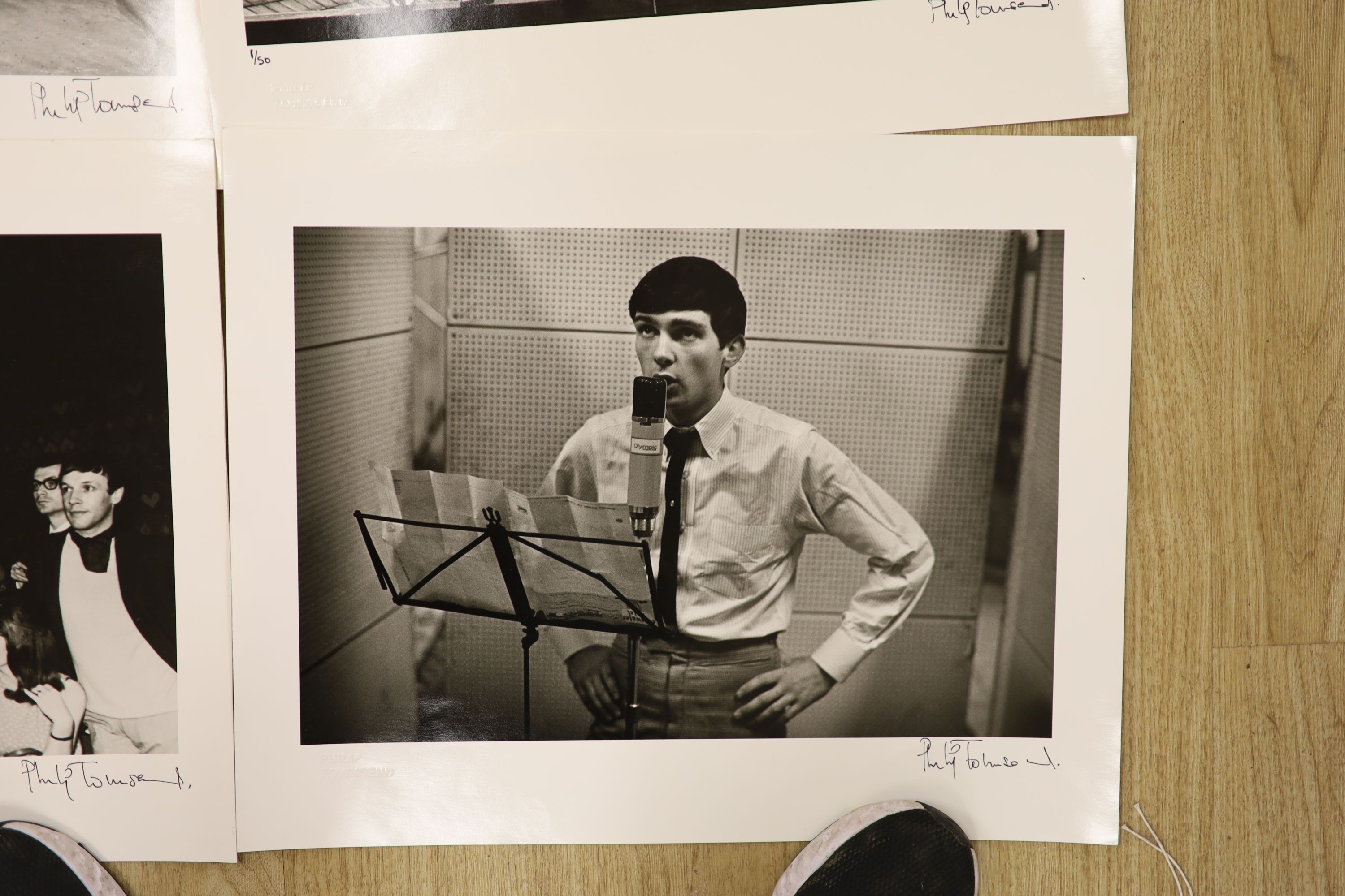 Philip Townsend (1940-2016), four silver gelatin prints signed and numbered by the photographer in black ink and blindstamped to the lower border, 1960's pop stars, overall 40 x 51cm, unframed.